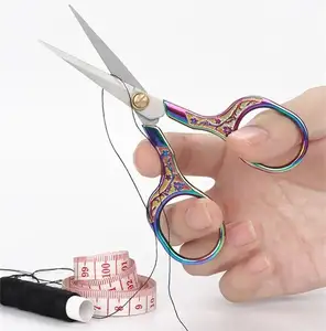 Mini Aço Inoxidável Artesanato Tesoura Retro Bordado Scissor Tailor Tecido Costura Tesoura