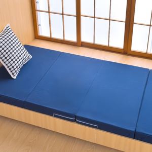Queen Size Contemporary Design Trifold Mattress Topper Soft Hybrid <strong>Guest</strong> <strong>Bed</strong> with Durable Memory Foam Rolled up Removable Cover - Product Image 2