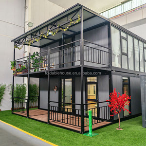 Vườn prefab Ngôi nhà nhỏ màu xanh lá cây không gian di chuyển 2-câu chuyện biệt thự container mở rộng nhà - Product Image 1