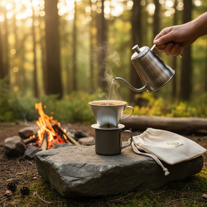 Goutteur de café en céramique écologique portable avec entonnoir de filtre en aluminium Logo personnalisable 3 tasses pour une utilisation en extérieur - Product Image 3