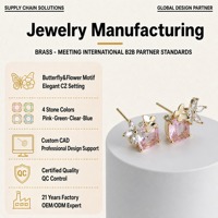 Boucles d'oreilles en cristal vert, fleur, clous d'oreille, jolies boucles d'oreilles en forme de fleur