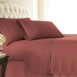 Nhà Thiết Kế Mới Độc Vua Nữ Hoàng Chải 100% Bộ Chăn Sợi Nhỏ 90gsm 100% Ga Trải Giường Polyester - Product Image 6