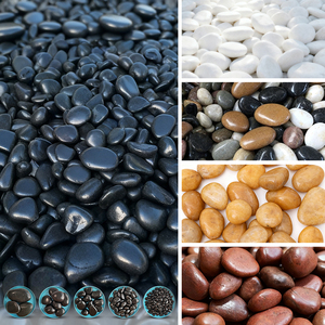 Pavés de <span class=keywords><strong>jardin</strong></span> en pierre naturelle, <span class=keywords><strong>galets</strong></span>, pavés pour la décoration de la cour, du parc, du paysage, polis, noir, blanc, multicolores - Product Image 5