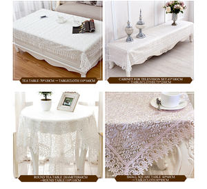 <span class=keywords><strong>Tovaglia</strong></span> con ricamo floreale ricamato a mano moderno in <span class=keywords><strong>pizzo</strong></span> bianco - Product Image 2