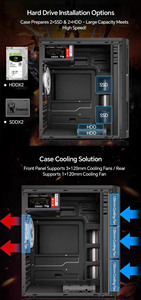 คอมพิวเตอร์ตั้งโต๊ะเล่นเกม NZPAL ลดราคาพิเศษ Intel Core I7/i5 แรม 32GB DDR4 SSD 1TB การ์ดจอแยก สำหรับใช้งานธุรกิจ - Product Image 2