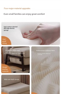 Divano Letto Convertibile 2 in 1 con Struttura in Metallo e Cuscino Morbido per Piccoli Spazi, Appartamenti, Uffici e Camere per Ospiti - Product Image 5