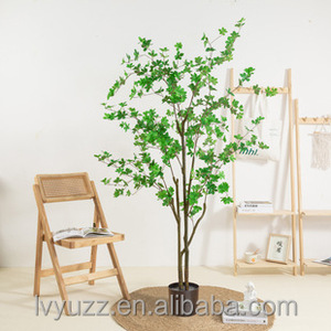 Plantes artificielles en plastique à feuilles persistantes avec <span class=keywords><strong>pot</strong></span> pour la décoration de la maison, de l'hôtel et du bureau - Arbre de Noël et de Thanksgiving - Product Image 3