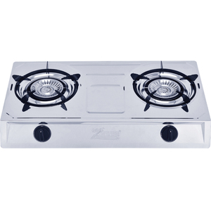 Table de cuisson à gaz double brûleur en acier inoxydable, cuisinière à gaz de table, chauffage rapide, facile à nettoyer, pour la maison et les restaurants - Product Image 3