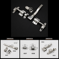 1 Zoll Edelstahl Kühltransporter-Türschloss-Set für 32mm Rohr-Kammschloss-Baugruppe Schlüsselverschluss 304 Hochbelastbar