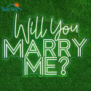 Letrero de neón de boda de diseño personalizado gratuito, decoración, ¿te casarás conmigo mejor juntos, novia para fiestas y paredes al aire libre - Product Image 2