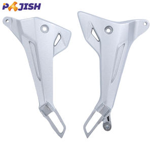 มอเตอร์ไซค์อะลูมิเนียมอัลลอยด์สีเงิน ที่พักเท้าหลังแบบปรับได้ สำหรับ WAVE100S-2005 WAVE125/S <span class=keywords><strong>WAVE125I</strong></span> WAVE110I ใหม่ - Product Image 1