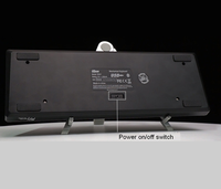Keyboard mekanis berkabel BT, lampu latar RGB Keyboard mekanis dua mode dengan dasar logam