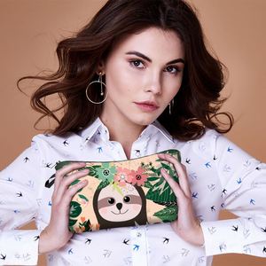 Bolsa de Cosméticos de Gran Capacidad con Diseño de Flor de Margarita, Bolsas de Maquillaje de Moda para Mujer, Bolsas de Almacenamiento de Plástico y Tela Suave, Bolsa de Viaje Tipo Dumpling - Product Image 4