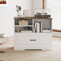 Armoire de classement de bureau moderne personnalisée avec tiroir Armoires de rangement de fichiers de bureau en bois de ferme pour imprimante de format A4 F4 Letter Legal