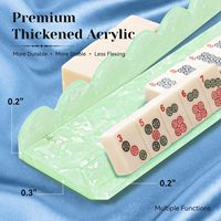 Règle de Mahjong Américain en Acrylique Transparente, Poussoir de Tuiles Magnétique pour Mahjong, Décoration d'Intérieur, Détachable en 4 Pièces, Personnalisable