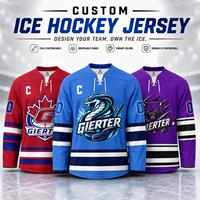 Jersey de Hockey sobre Hielo Personalizado con Cordones, Uniforme de Hockey de Equipo Personalizado, Ropa de Hockey sobre Hielo con Sublimación Completa, Talla Completa para Hombres y Mujeres