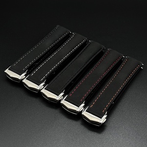 Bán Buôn Thép Không Gỉ Clasp May Fkm Ban Nhạc Đồng Hồ 20Mm 21Mm 22Mm Tùy Chỉnh Cổ Điển Sailcloth Kết Cấu Cao Su Dây Đeo Đồng Hồ - Product Image 3