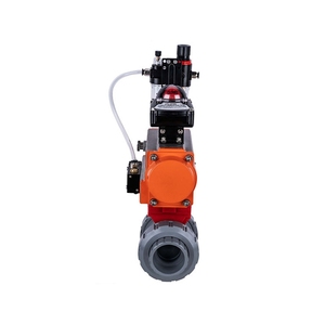 Vanne à boisseau sphérique pneumatique en CPVC de haute qualité de Chine, de 2 à 4 pouces, DN50 à DN100, à raccordement par emboîtement - Product Image 4