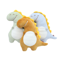 Vente en gros OEM ODM Jouet en peluche de dinosaure à dessin animé Poupée en peluche avec oreiller et animal