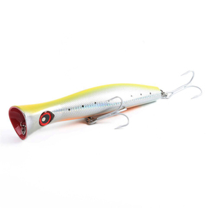 Top eau eau salée pêche à la traîne dur leurre grande <span class=keywords><strong>bouche</strong></span> Popper leurre 205mm/133g - Product Image 5