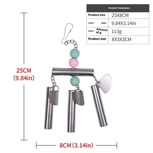 Jouet perroquet moyen grand cloche en acier inoxydable pour support de <span class=keywords><strong>cage</strong></span> de perroquet jouet avec fonction à mâcher accessoires de <span class=keywords><strong>cage</strong></span> de petite taille fournitures - Product Image 5