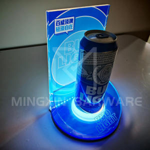 Stand de bière rétro-éclairé élégant Bar/Club marque d'alcool Promotion affichage luxe LED présentoir de boissons - Product Image 5