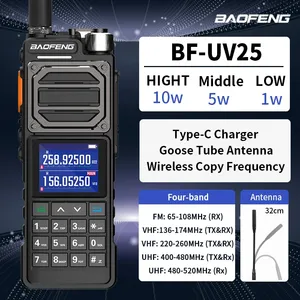 2023 New Factory Price Baofeng UV-25L Air Band 2 Way Radio 5W Long Range Ham Handheld Walkie Talkies Hotel Transceiver