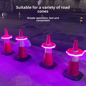 Anillo Reflectante Luminoso LED para Conos de Tráfico con Sonido de Advertencia, Luz de Advertencia de Tráfico para Construcción Nocturna, Barricada de Tráfico - Product Image 4