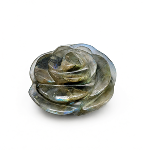 Tallados de flores de labradorita - cristal/gema/reiki/chakra/curación - UNA PIEZA SOLA - 2.5 pulgadas y 185 g (0.41 lb) - Product Image 2