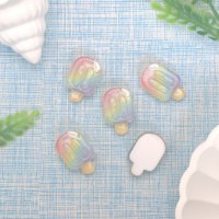 Decoración de Resina Plana con Diseño de Mariposa Arcoíris de Dibujos Animados Kawaii para Manualidades, Scrapbooking y Joyería