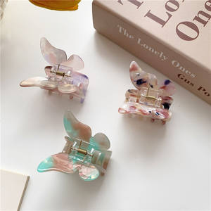 Accesorios populares para el cabello Tiktok Ins estilo coreano acetato pinza para el cabello colorido mariposa pinzas para el cabello para niñas - Product Image 3