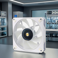 Ventilateur de refroidissement CPU à LED RVB à faible bruit, ventilateur de refroidissement pour ordinateur de bureau, dissipateur thermique pour boîtier d'ordinateur, 4 broches, télécommande, vente chaude, ventilateur RVB en plastique 12V