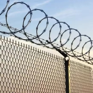 ลวดหนามเหล็กกล้าแรงดึงสูงชุบสังกะสีแบบขด BTO22 CBT60 CBT-65 สำหรับรั้วป้องกัน - Product Image 1