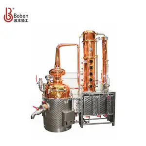 New Arrival Customized Red Copper Moonshine Still Alcohol Distillation 1200l Wine Distilling Equipment