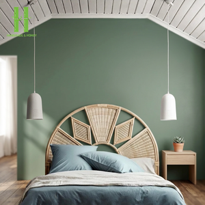 Best Seller Rattan <b>Wall</b> Bed with Simple <b>Headboard</b> Headbed <b>Panels</b> Assembled Home Furniture Factory Direct Vietnam - Product Image 1