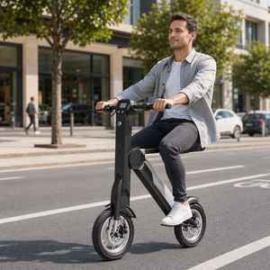 Trottinette Électrique Pliable XFY à 2 Roues avec Siège, Autonomie de 40 km, Roues de 12 Pouces, pour Adultes, en Aluminium, avec Double Frein à Disque - Product Image 2