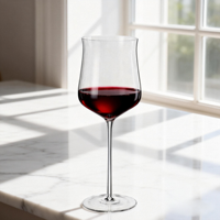 Samyo Chine : Vente en gros d'ensembles de verres à vin rouge en cristal soufflé à la main, à long pied, élégants et luxueux, avec logo personnalisé, en forme de tulipe.