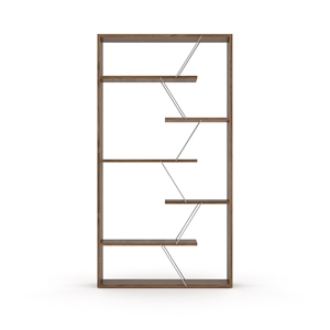 DB Furnish Home Store Estantería Etagere minimalista moderna de 6 estantes con marco de madera con espalda abierta para oficina o sala de estar - Product Image 1