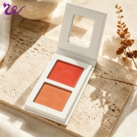 Expédition Rapide Maquillage en Gros Personnalisé Fard à Joues Marque Privée Végétalien Minéral Mat Double Crème Poudre 2-en-1 Palette de Fard à Joues Logo 2026