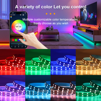 Bande LED SXZM 12V RGBW double rangée 4-en-1, ruban LED flexible haute luminosité multicolore + blanc pour éclairage intérieur