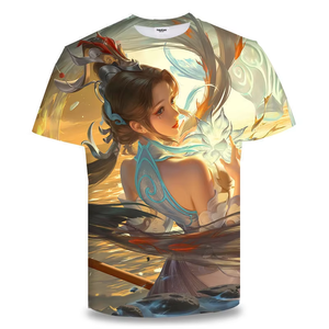 Logo personnalisé Nylon 100% Polyester Sublimation 3D ou T-shirt <span class=keywords><strong>anime</strong></span> manches courtes imprimé numériquement pour garçons et filles - Product Image 6