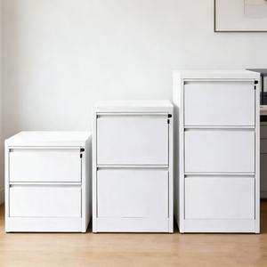 Modern 3-Drawer Lockable Steel Filing Cabinet Large Capacity Quiet Drawer Modern Storage for Office <strong>Library</strong> School Study - Product Image 3