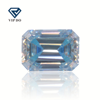 Moissanite en vrac de haute qualité, taille émeraude, plaqué, multicolore, avec certificat GRA