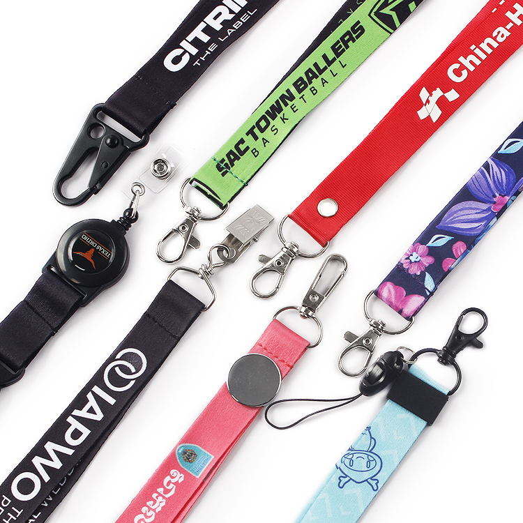 Wholesale Custom Fashion Ribbon Satin Lanyard Lanyard Keychain Image 3