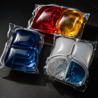 Capsules de lessive personnalisées 3 en 1, détergent écologique en dosettes, double couche, formule douce non irritante pour les machines à laver