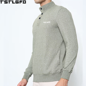 Sudadera de cuello alto estilo Old Money para hombre, de punto fino y peso pesado, fabricada a medida, venta al por mayor para fabricantes de ropa - Product Image 2