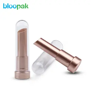 good price lipstick transparent round tube bottom fill lipstick packaging