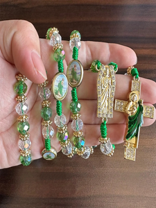 <span class=keywords><strong>Rosario</strong></span> <span class=keywords><strong>de</strong></span> San Judas y <span class=keywords><strong>la</strong></span> <span class=keywords><strong>Virgen</strong></span> María con Cuentas <span class=keywords><strong>de</strong></span> Cristal, Collar Católico Hecho a Mano con Cruz Religiosa, Collar <span class=keywords><strong>de</strong></span> <span class=keywords><strong>Rosario</strong></span> con Cuentas <span class=keywords><strong>de</strong></span> Cristal - Product Image 4
