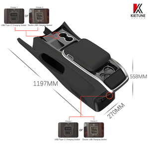 Reposabrazos para Consola Central de Auto W447 Vito/V250/V260, Refrigerador Interior, Portavasos, Pantalla Táctil ABS 2018-2023 para Mercedes-Benz - Product Image 2