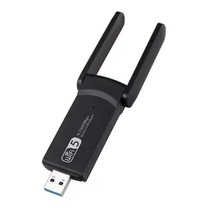 Dual Band 2.4GHz 300Mbps + 5GHz 867Mbps 1200Mbps Long Range USB 3.0 Wireless WiFi Adapter with 2*5dBi Antennas
